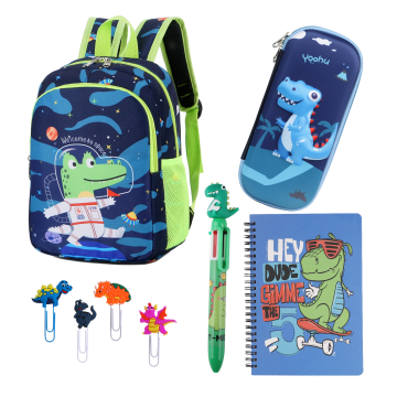 Backpack with Stationery Supplies for Dinosaur Lovers: Perfect for Back to School