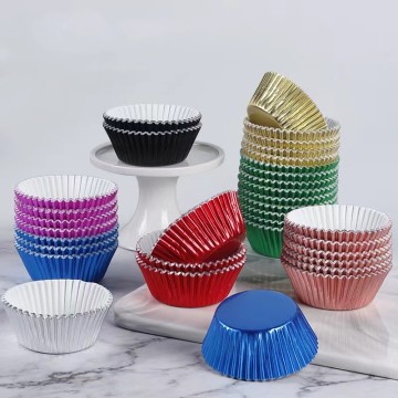 OEM ODM Hot Sale Mini Aluminum Muffin Cups for Cake Decoration - 100pcs/pack