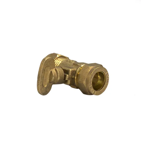 Forged brass Key type lockable compression end mini ball valve