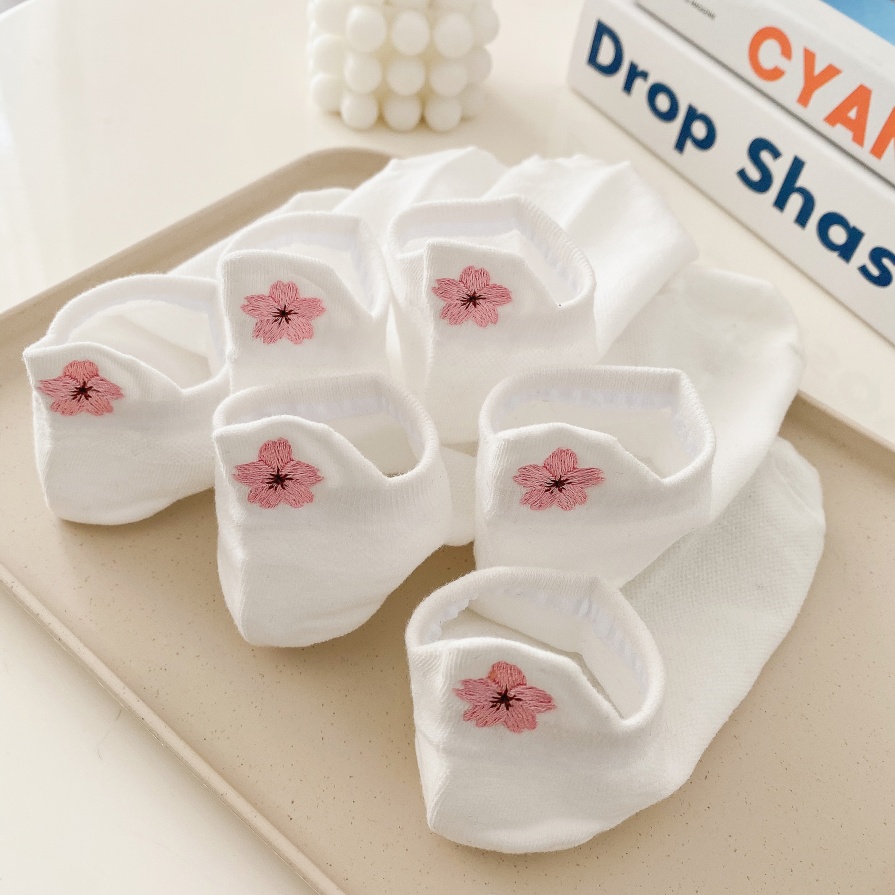 Cherry Blossom mesh boat medyas