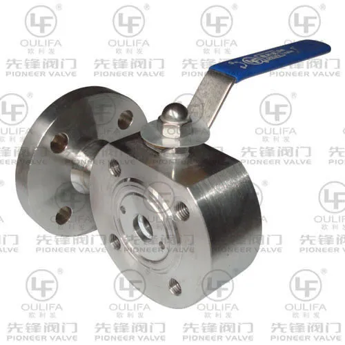 L Port 3-Way Wafer Ball Valve Super Short Length