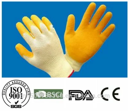 CE Aprroved safety latex dipped working glove/safety Glove