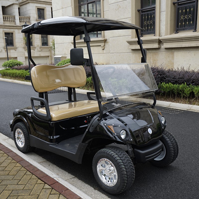 black golf cart