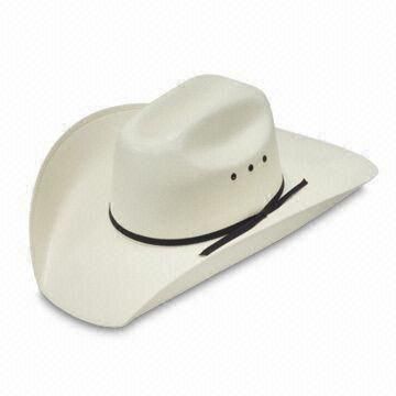 White Cowboy Hat, Made of Paper Straw, One Size Fits All, Ideal for Promotions and Gifts