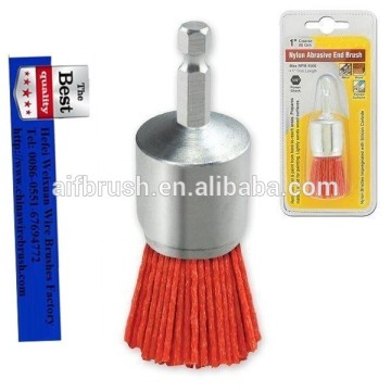 1 inch Pen Shape Fine Nylon Abrasive Drill Brush for finishing inside pipes