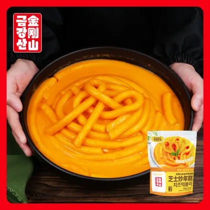 Cheese stir fried rice cake