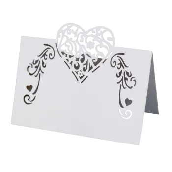 Wholesale Cross Mirror Foreign Trade Laser Love Seat Hollow Rose Table Cards