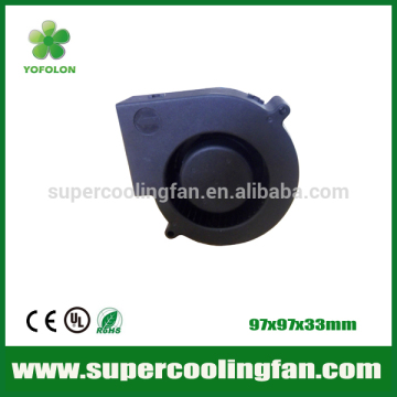 97x97x33mm 12V high flow low noise car seat dc axial blower fan