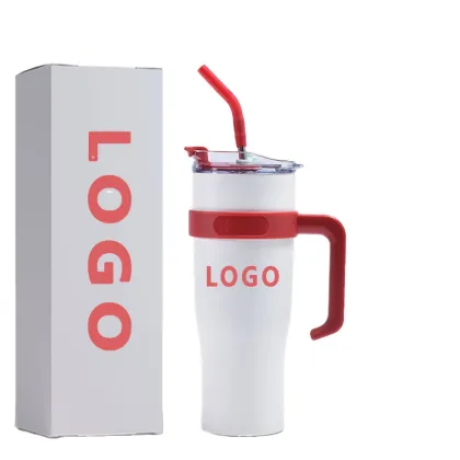 Stainless Steel Car Cup with Coffee Lid, 40 oz, BPA-Free Thermos Cup