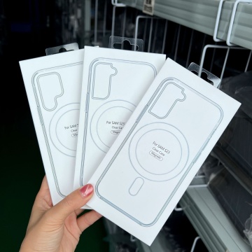 Transparent Magnetic Cover Case for Samsung Galaxy S22 S23 FE S24 Ultra Plus