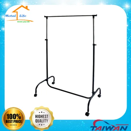 Metal clothes display rack and garment rack