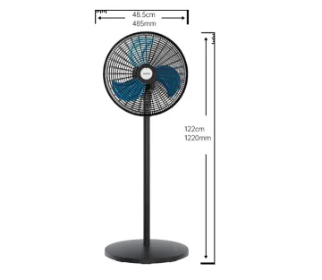 18-Inch Home Electric Stand Fan with 3 Aluminum Blades and Plastic Grill: User Manual and Guide