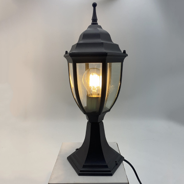 Exterior Pier Mount Pole Lamp for Outdoor Garden and Main Gate Lighting