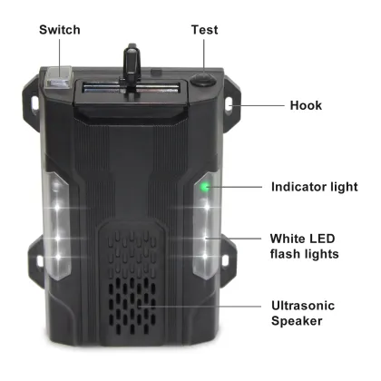 2024 Latest Eco-Friendly Marten Mice Repellent Ultrasonic Rodent Repeller