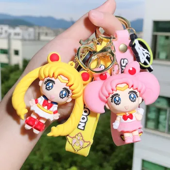Sailor Moon 3D Car Keychain with Wrist Strap