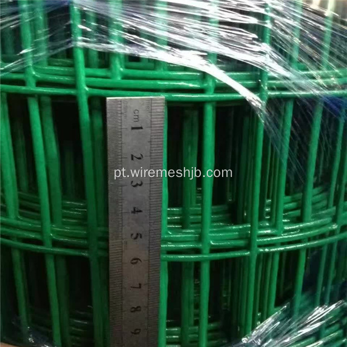 Cerca de malha de arame galvanizado galvanizado revestido de PVC verde