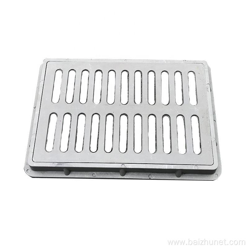 Black nodular cast iron ditch cover drain grille