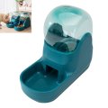 Dog Cat Feeder Waterer Dish Green Water Feeder