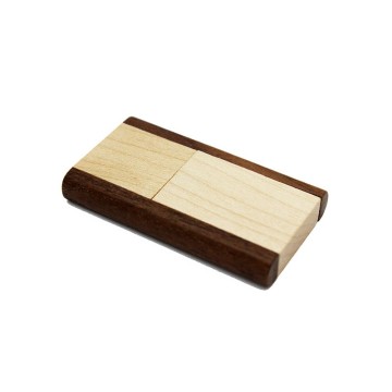 Drehbarer USB-Stick aus Holzfutter