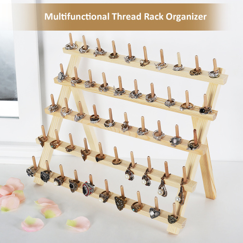 Original Wood Color Sewing Thread Organization Holder