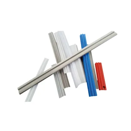 Blue polyurethane wiper for steel telescopic cover