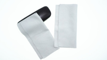 Ultrasonic edge microfiber suede cleaning cloth