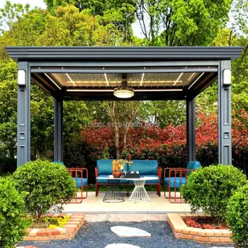 Aluminum Alloy Sun Room with Electric Louvers for Outdoor Courtyards