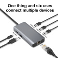 6 in 1 Typ-C Hub Multiport Dock Station