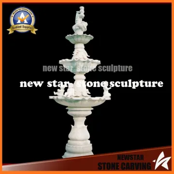 Stone Carving Marble Water Fountain Three Tiers for Square Place Decoration (NS-1138)
