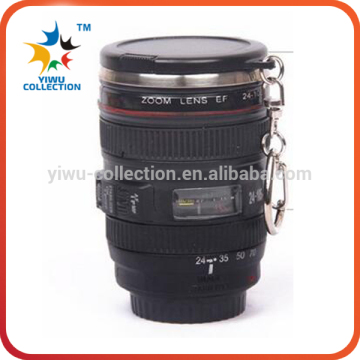 400ML Custom camera lens stainless steel drinking cup for coffee sample free