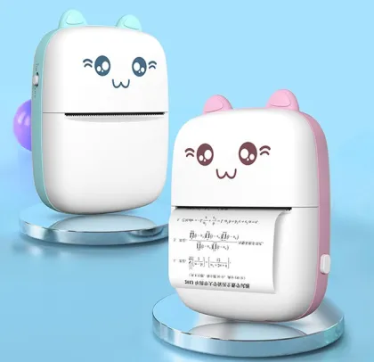 Mini Pocket Printer: Portable Thermal Printer with Bluetooth for Kids, Compatible with Android and iOS