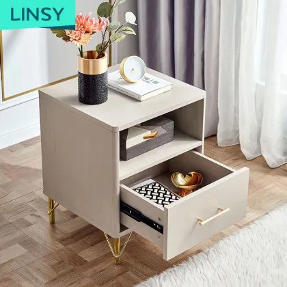 Linsy European White Bedside Cabinet Table LH001B1-A