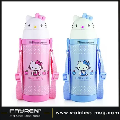 Stainless steel Cartoon children thermos baby bottle