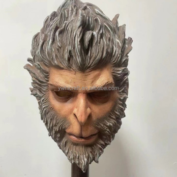 뜨거운 검은 색 신화 : Wukong Face Latex Mask -Halloween Cosplay Prop