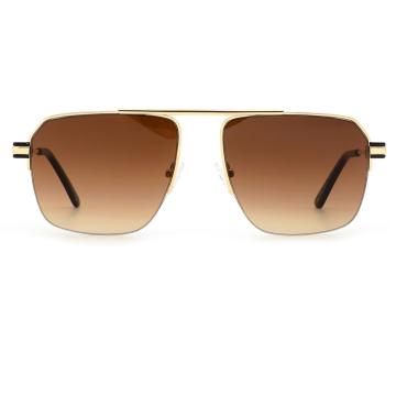 Custom Logo Top Quality Classic Pilot Driving Metal Sunglasses with Polarized Sun Glass Shades