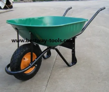 Industrial Heavy-Duty Steel Wheelbarrow with 4.5-6 Cuft Capacity for Garden and Construction Use