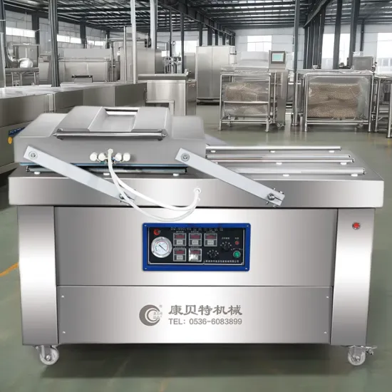 Electric Double Chamber Vacuum Packing Machine for Food Packaging (Foil Bags, Pouches, Cans, Glass)