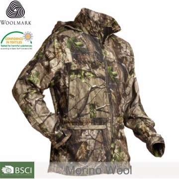 OEM Hunting Equipment: 100% Merino Wool Woven Fabric Jacket