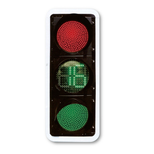 Led 3 Way Traffic Light Signal Stop 11" Lenses