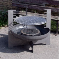 Corten Steel Charcoal BBQ شواء في الهواء الطلق