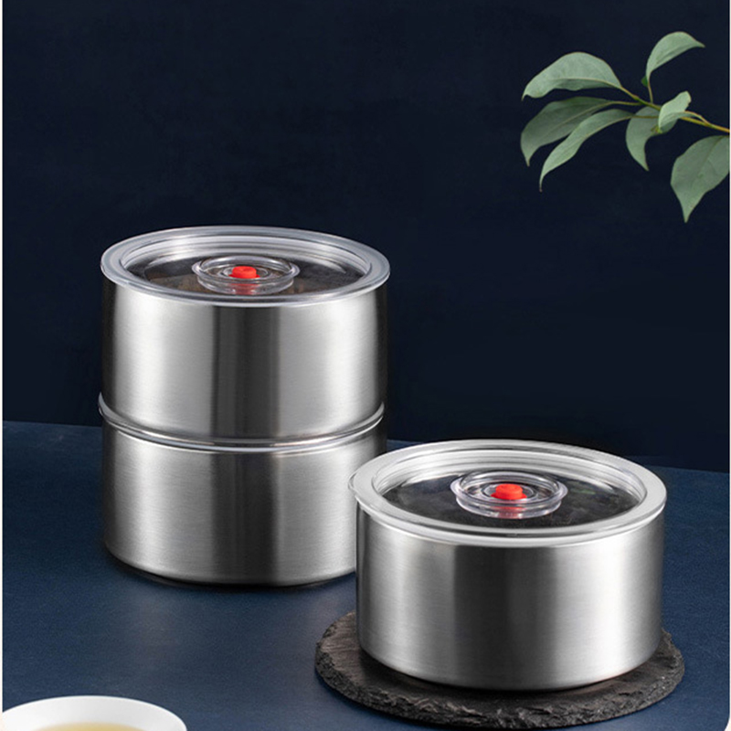 vacuum metal round bento box