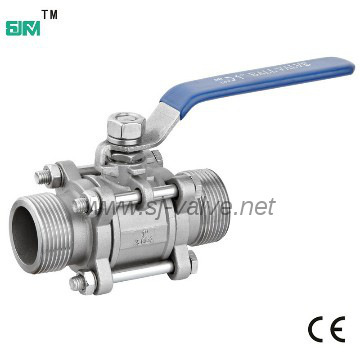 Male-male threaded ball valve-3 piece