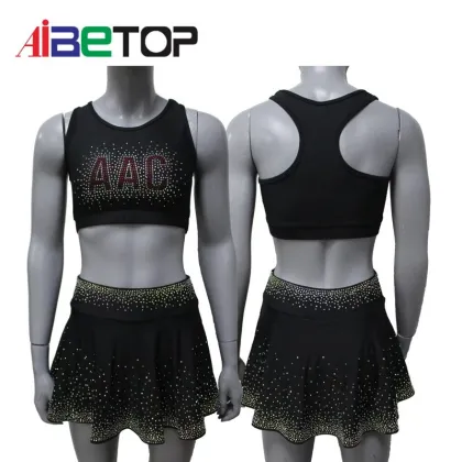 Black Dance Cheerleading Practice Wear