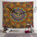 Bohemian Tapestry Mandala Wall Hanging Indian Boho Pointer Hippie Yellow Wall Tapestry for Livingroom Bedroom Home Dorm Decor