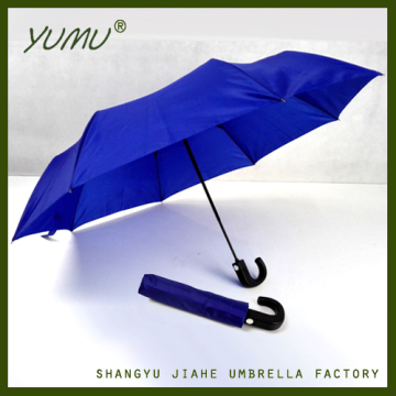 Semi-Auto Open Folding Umbrella with J Handle