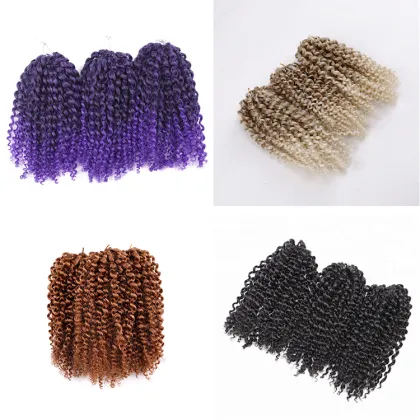 Afro Kinky twist Synthetic Marley curly Braiding Hair crotchet Extensions marley hair afro kinky hair bulk