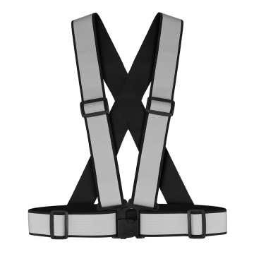 High Visibility Adjustable Elastic Reflective Strap Vest for Night Walking and Emergency Use