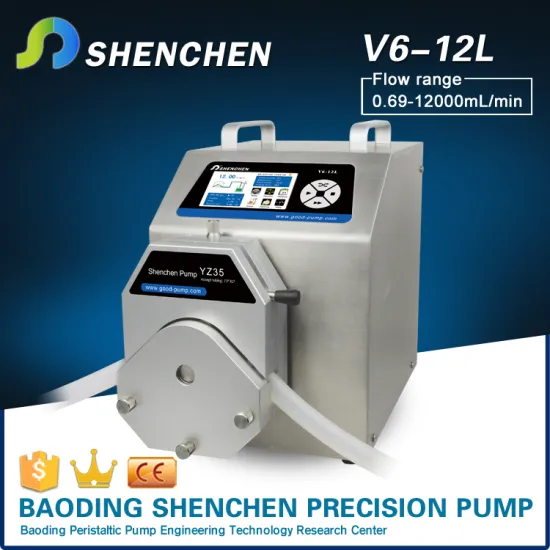 Servo motor pump with high accuracy Peristaltic Pumps 0-12L/min