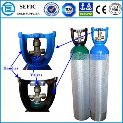 High Pressure Seamless Aluminum Gas Cylinder Oxygen Gas Cylinder