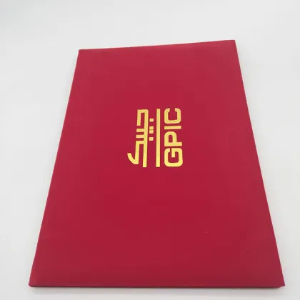 Custom Red Velvet Luxury Paper Menu